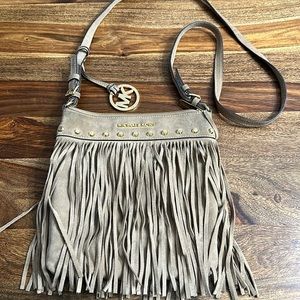 Michael Kors Fringe Suede Crossbody Bag